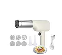 Machine A Pates Fraiche Electrique Portable, Presses À Pâtes Électriques,Machine A Pate Fraiche Avec 6 Accessoires, 40W Machine A Pate Électrique, Pour Spaghetti/Fettuccine（Bouche en acier inoxydable）