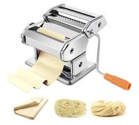 Machine à Pâtes Fraîche en Acier INOX pour Faire Pâtes à Lasagne, Spaghettis, Tagliatelles, Laminoir à Pâte en 6 Épaisseurs de[126]