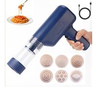 Machine À Pâtes/idiyappam Électrique, Presse À Pâtes Sans Fil Portable 1800 Mah avec 6 Options, Opération À Une Touche, Outils de Cuisine Polyvalents À Pression Rapide 20 S Pour blue