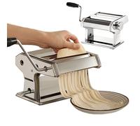 Machine À Pâtes Manuelle - Paramètres D'épaisseur | Extrudeuse De Laminoir De Pâte En Acier Inoxydable, Machine À Pâtes À Presse Manuelle Pour Tagliatelles Et Raviolis, Cuisine De Style Italien Authen