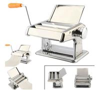 Machine à pâtes manuelle - ZOO - Inox - Conception classique - Manivelle amovible - 18cm x 13,5cm