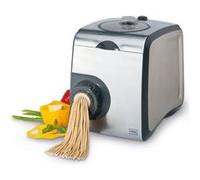 Machine à pâtes PastaGusto entièrement automatique 200 W, 14 moules à pâte et accessoires inclus Trebs 99223 Aluminium