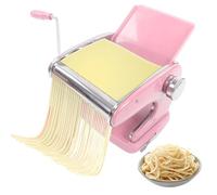 Machine à Pâtes Robuste, en Acier Inoxydable, 6 Réglages D'épaisseur Réglables, Machine à Nouilles pour Spaghetti, Fettuccini, Lasagne Ou Emballage de Boulettes (Rose)