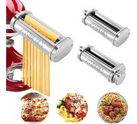 Machine à Pâtes Rouleaux Découpeurs pour KitchenAid Robot, en Acier Inoxydable, Composé Machine à Pâtes et Deux Rouleaux Découpeurs pour Kitchenaid Artisan Accessoires
