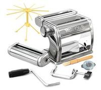 Machine à pâtes VeoHome pour raviolis, spaghetti, lasagnes, avec 1 Séchoir à Pâtes + 1 Moule à Ravioli + 1 Pinceau de nettoyage Inox G