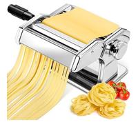 Machine à pâtes - YASHE - YASHE Manuelle - Inox - 7 réglages d'épaisseur - Double coupe 1,5/6,5 mm