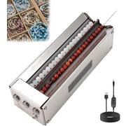 Machine à perler électrique, machine à perler automatique à vitesse réglable, 2 canaux, alignement automatique des aiguilles, plage de perlage de 3 à 16 mm, perlage en acier inoxydable pour bricolage