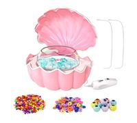 Machine à perles électrique - Machine à perles en forme de coquillage pour bijoux - Enfilage automatique des perles avec chargement USB - Outil pour bricolage, colliers et bracelets