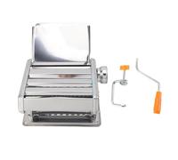 Machine à Pétrir Manuelle en Acier Inoxydable, Épaisseur Réglable, Machine à Pâtes Multifonctionnelle pour Pâtes Maison - Durable, Facile à Utiliser, Parfaite pour Nids de Pâtes (Argent)