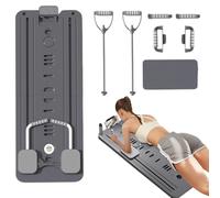 Machine à pilates - Planche abdominale pour la maison - Multifonction - Portable - Avec bandes - Équipement d'entraînement pliable pour le dos et le corps