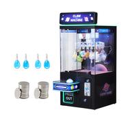 Machine à Pince Attrape Peluche Fête Foraine-VEVOR-60 W-Jeu d'Arcade-avec Effets Lumineux et Sonores Mode-Noir et Violet