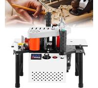 Machine à plaquer les chants portative Portable Edge Bander pour le travail du bois avec contrôle de vitesse 2-6 m/min pour chants droits et courbes, machine à plaquer les chants avec encollage double