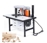 Machine à plaquer les chants pour le bois portable, 1200 W, conception compacte et légère, largeur de 10 à 60 mm, convient aux chants droits et courbes. Nombreuses applications.(White)