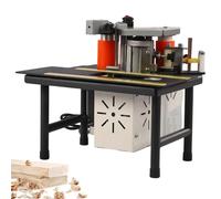 Machine à plaquer les chants pour le bois portable, 1200 W, conception compacte et légère, largeur de 10 à 60 mm, convient aux chants droits et courbes. Nombreuses applications.(Black)