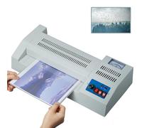 Machine à plastifier, machine à plastifier à rouleaux thermiques de 32 cm, plastifieuse à chaud et à froid, plastifieuse automatique de film A3/A4/A5, température réglable