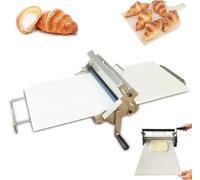 Machine à Plier Et Laminer PâTe Manuelle Acier Inoxydable Avec Rouleaux AntiadhéSifs Des CroûTes à Tarte, Croissants, Des PâTes FeuilletéEs et Plus Encore, Essentiel pour La PâTisserie(TYP300)