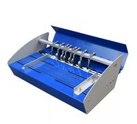 Machine à plisser motorisée, 10 m/min, double points de pliage, alimentation en feuilles, parfaite pour le papier cartonné, le traitement de documents 460 mm