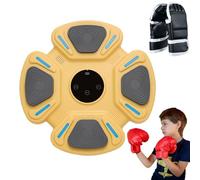 Machine à poinçonner de musique, machine de boxe musicale pour enfants - Machine à montage mural de boxe pour adultes - Machine de boxe musicale suspendue au mur avec gants de boxe, équipement de