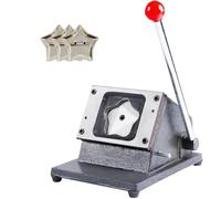 Machine à poinçonner manuelle for badges, découpeuse en forme d'étoile à cinq branches, coupe-papier de type bouton, taille de coupe 58 mm x 58 mm