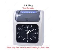 Machine à Pointer, Enregistreur de Temps électronique, Machine d'enregistrement du Temps des employés, Horloge, Carte de présence for enregistreur de Temps(Dark Grey US Plug)
