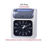 Machine à Pointer, Enregistreur de Temps électronique, Machine d'enregistrement du Temps des employés, Horloge, Carte de présence for enregistreur de Temps(Dark Grey UK Plug)