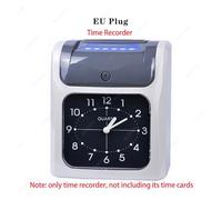 Machine à Pointer, Enregistreur de Temps électronique, Machine d'enregistrement du Temps des employés, Horloge, Carte de présence for enregistreur de Temps(Dark Grey EU Plug)
