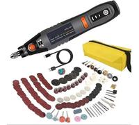 Machine à polir, 35W USB outil rotatif sans fil Mini perceuse stylo de gravure électrique 3 vitesses Mini perceuse sans fil ensemble 8500r-21000r/min(275PCS accessory)