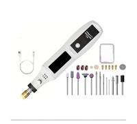 Machine à polir, Kit d'outils rotatifs sans fil USB, stylo de gravure sur bois, bricola for bijoux métal verre, Mini perceuse sans fil(3 speed-white)