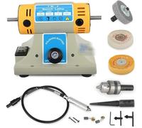 Machine à Polir Le Jade, Polisseuse Multifonction de Bureau pour Bijoux, Pierres Précieuses et Pierre avec Bras Réglable, Vitesse Variable 10000 TR/Min, Outil 350W 220V pour Gravure et Sculpture