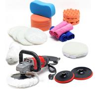 Machine à polir Meuleuse Set 21 pcs. 1200 W 3000 t/min max. Polisseuse 6 Niveaux Rectifieuse