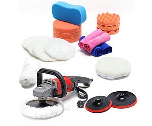 Machine à polir Meuleuse Set 21 pcs. 1200 W 3000 t/min max. Polisseuse 6 Niveaux Rectifieuse