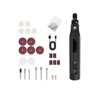 Machine à polir, Perceuse sans fil USB, Mini gravure sans fil, polissa, perceuse électrique for bijoux, outils métalliques, stylo de gravure sans fil anti-poussière(Black-25pcs)