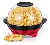 Machine a Pop Corn 5.5 L Machine à Pop Corn, Plateau Amovible, Revêtement Antiadhésif, Silencieux et Rapide, Couvercle Transparent