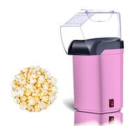 Machine à pop-corn à air chaud Nostalgia, Machine à pop-corn électrique 1200W, 16 tasses, 3 minutes, entièrement automatique, machine à pop-corn sans huile et sans sucre. (Rose)