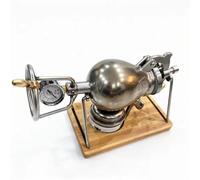 Machine à pop-corn à manivelle, canon à pop-corn chinois en acier inoxydable 304, appareil à haute pression avec double soupape de sécurité pour vos soirées cinéma.(500ml)