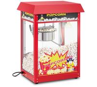 Royal Catering RCPS-16E.3-2F Machine à pop-corn design rétro 195 °C / 235 °C 2 températures pour pop-corn sucré et salé Rouge Machine à pop-corn automatique