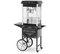 Machine à pop corn avec chariot - Design rétro - 150 / 180 °C - noir - Royal Catering RCPW-16E-2F