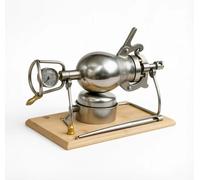 Machine à pop-corn chinoise à haute pression en acier inoxydable 304, avec manivelle et double valve, idéale pour s'amuser en famille en extérieur.(350ml)