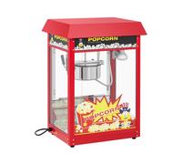 Machine à pop corn - design rétro - 195 °C (sucré) / 235 °C (salé) - rouge - Royal Catering - 5 kg/h