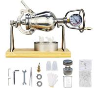 Machine à Pop-Corn En Acier Inoxydable 304, Mini Machine à Pop-Corn Chinoise Vintage, éClateur à Pop-Corn à L'Ancienne Avec ManomèTre Et Soupape de Surpression(300ml)