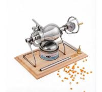 Machine à pop-corn en acier inoxydable, canon à pop-corn chinois haute pression avec manomètre, machine à pop-corn manuelle pour soirées cinéma à la maison(400ml)