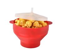 Machine à pop-corn en silicone - Avec couvercle - Pliable et résistant à la chaleur - Avec poignées - Réutilisable pour un pop-crn rapide sans graisse à la maison