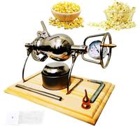 Machine à Pop-Corn Fabricant Ensemble Chauffage du Feu Haute Pression Fabrication De Pop-Corn en Acier Inoxydable Popcorn Popper Cadeaux pour Noël Halloween Fête à La Maison, 260ml