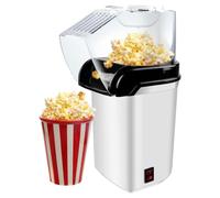 Machine A Pop Corn, Mini Machine À Pop-Corn, Machine À Popcorn Électrique, 1200W Air Chaud Sans Gras Huile Popcorn Maker, Fonctionnement À Un Bouton Pour Les Films À La Maison De Noël (Blanche)