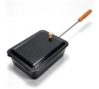 Machine à pop-corn, plateau de grill à pop-corn avec poignée en bois pour toutes les cuisinières