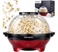 Spinel Machine a Pop Corn - Appareils à Pop Corn 5,5 L Pour la Maison, Popcorn Machine Sucre & Huile avec Revêtement Antiadhésif et Surface de Chauffe Amovible, 2 En 1 Couvercle Servant De Bol