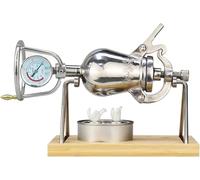 Machine à Pop-Corn Traditionnelle Chinoise Vintage, Avec Amplificateur de Grains Manuel en Acier Inoxydable, IdéAle pour NoëL et Les Amies(400ML)