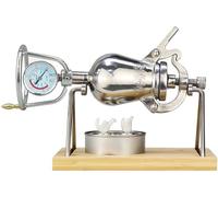 Machine à Pop-Corn Vintage en Acier Inoxydable - Avec Soupape de Sécurité & Manomètre - Style Rétro pour Cinéma Maison, Fêtes & Marchés - Fabrication Robust(300ml)