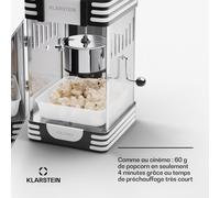 Machine à pop-corn Volcano 300 watts pot en inox 60 g / 4 min design rétro