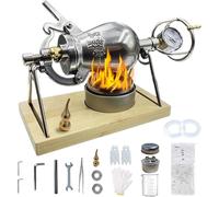 Machine à Popcorn à Air Chaud à Manivelle En Acier Inoxydable, IdéAle Pour Les Collations Croustillantes Et Les FêTes(360ml)